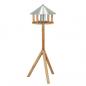 Preview: ARDEBO.de - Esschert Design Vogel-Futterhaus mit Silo und Runddach Zink