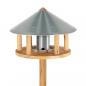 Preview: Esschert Design Vogel-Futterhaus mit Silo und Runddach Zink