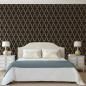 Preview: DUTCH WALLCOVERINGS Tapete Geometric Schwarz und Golden