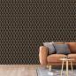Preview: DUTCH WALLCOVERINGS Tapete Geometric Schwarz und Golden