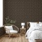 Preview: DUTCH WALLCOVERINGS Tapete Geometric Schwarz und Golden