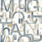 Preview: Noordwand Tapete Friends & Coffee Words and Letters Blau und Metallic