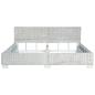 Preview: Bett Grau Natur Rattan 180x200 cm