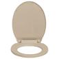Preview: Toilettensitz mit Absenkautomatik Beige Oval