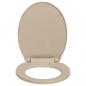 Preview: Toilettensitz mit Absenkautomatik Beige Oval