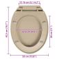 Preview: Toilettensitz mit Absenkautomatik Beige Oval