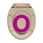 Preview: Toilettensitz mit Absenkautomatik Beige Oval