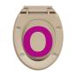 Preview: Toilettensitz mit Absenkautomatik Beige Oval