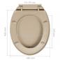 Preview: Toilettensitz mit Absenkautomatik Beige Oval