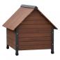 Preview: @Pet Hundehütte mit Lamellentür Rustique Braun 76x76x72 cm