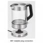 Preview: PC-WKS 1107 G Glas-Wasserkocher, 2200 W, 1,5 L, Sicherheitsglas, 360 ° Cordless, Überhitzungsschutz, edelstahl/Glas (501107)