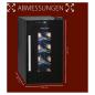 Preview: ProfiCook PC-WK 1232 Glastürkühlschrank, 23L, 26cm breit, Anti-Vibrationssystem, Thermoelektrische Kühlung, schwarz (501232)