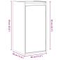 Preview: Wandschrank 30x30x100 cm Massivholz Kiefer