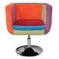 Preview: Würfel-Sessel mit Patchwork-Design Stoff 