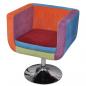 Preview: Würfel-Sessel mit Patchwork-Design Stoff 