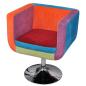 Preview: Würfel-Sessel mit Patchwork-Design Stoff 