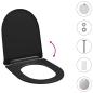 Preview: Toilettensitz mit Absenkautomatik und Quick-Release Schwarz