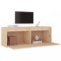 Preview: Wandschrank 100x30x35 cm Massivholz Kiefer