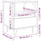 Preview: Nachttisch Betongrau 40x35x50 cm Holzwerkstoff
