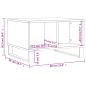 Preview: Couchtisch Grau Sonoma 60x50x36,5 cm Holzwerkstoff