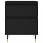 Preview: Nachttische 2 Stk. Schwarz 40x35x50 cm Holzwerkstoff