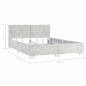 Preview: Bettgestell Grau Natur Rattan 140 x 200 cm