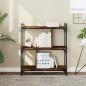 Preview: ARDEBO.de - Bücherregal 3 Böden Räuchereiche 76x32x88 cm Holzwerkstoff
