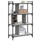 Preview: Bücherregal 4 Böden Grau Sonoma 76x32x123 cm Holzwerkstoff