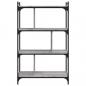 Preview: Bücherregal 4 Böden Grau Sonoma 76x32x123 cm Holzwerkstoff