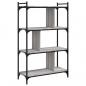 Preview: Bücherregal 4 Böden Grau Sonoma 76x32x123 cm Holzwerkstoff