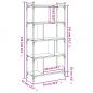 Preview: Bücherregal 5 Böden Räuchereiche 76x32x158 cm Holzwerkstoff