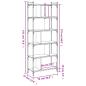 Preview: Bücherregal 6 Böden Sonoma-Eiche 76x32x192 cm Holzwerkstoff