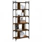 Preview: Bücherregal 6 Böden Räuchereiche 76x32x192 cm Holzwerkstoff