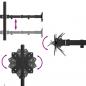 Preview: Tischhalterung für 2 Monitore Schwarz Stahl VESA 75/100 mm