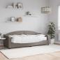 Preview: ARDEBO.de - Tagesbett mit Matratze Taupe 80x200 cm Stoff