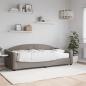 Preview: ARDEBO.de - Tagesbett mit Matratze Taupe 90x200 cm Stoff