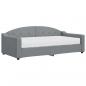 Preview: Tagesbett mit Matratze Hellgrau 90x190 cm Stoff