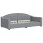 Preview: Tagesbett mit Matratze Hellgrau 90x190 cm Stoff