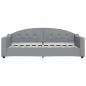 Preview: Tagesbett mit Matratze Hellgrau 90x190 cm Stoff