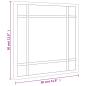 Preview: Wandspiegel Schwarz 30x30 cm Quadratisch Eisen