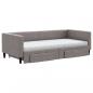 Preview: Tagesbett Ausziehbar mit Schubladen Taupe 90x200 cm Stoff