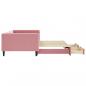 Preview: Tagesbett Ausziehbar mit Schubladen Rosa 100x200 cm Samt