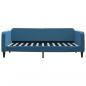 Preview: Tagesbett Ausziehbar mit Schubladen Blau 100x200 cm Samt