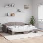 Preview: ARDEBO.de - Tagesbett Ausziehbar Taupe 80x200 cm Stoff
