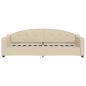 Preview: Tagesbett Ausziehbar Creme 80x200 cm Stoff