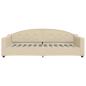 Preview: Tagesbett Ausziehbar mit Schubladen Creme 100x200 cm Stoff