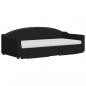 Preview: Tagesbett Ausziehbar mit Schubladen Schwarz 90x200 cm Stoff