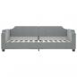Preview: Tagesbett Ausziehbar mit Schubladen Hellgrau 80x200 cm Stoff