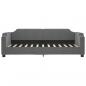Preview: Tagesbett Ausziehbar mit Schubladen Dunkelgrau 80x200 cm Stoff