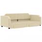 Preview: Tagesbett Ausziehbar mit Schubladen Creme 80x200 cm Stoff